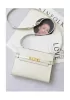 Ivana Leather Small Shoulder Bag Cream