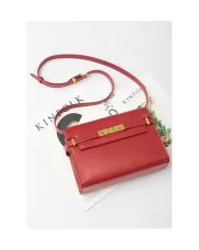 Ivana Leather Small Shoulder Bag Red