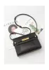 Ivana Lizard Leather Small Shoulder Bag Black