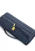 Allegria Woven Long Suede Leather Shoulder Bag Blue