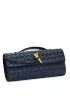 Allegria Woven Long Suede Leather Shoulder Bag Blue