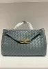 Allegria Woven East West Vegan Leather Shoulder Bag Blue