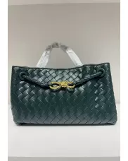 Allegria Woven East West Vegan Leather Shoulder Bag Green