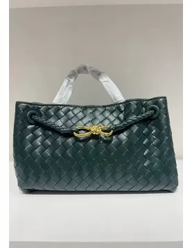 Allegria Woven East West Vegan Leather Shoulder Bag Green