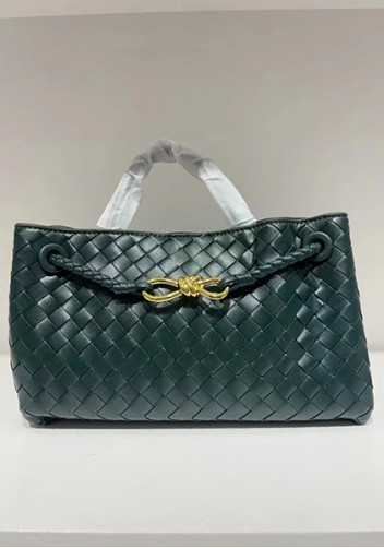 Allegria Woven East West Vegan Leather Shoulder Bag Green