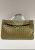 Allegria Woven East West Vegan Leather Shoulder Bag Olive