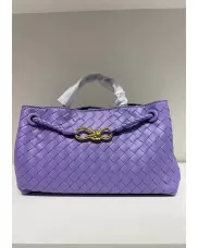 Allegria Woven East West Vegan Leather Shoulder Bag Purple