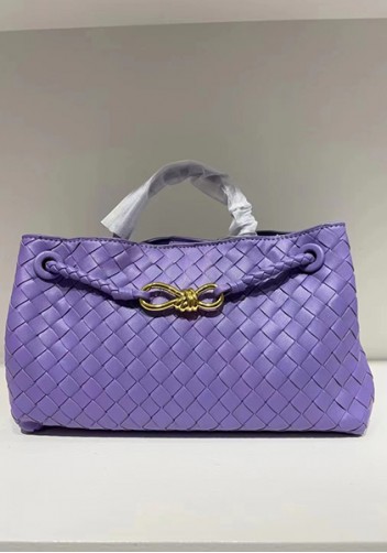 Allegria Woven East West Vegan Leather Shoulder Bag Purple