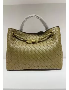 Allegria Woven Medium Vegan Leather Shoulder Bag Olive