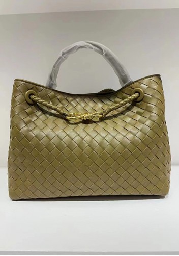 Allegria Woven Medium Vegan Leather Shoulder Bag Olive