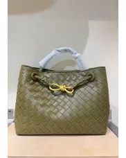 Allegria Woven Small Vegan Leather Shoulder Bag Army Green