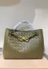 Allegria Woven Small Vegan Leather Shoulder Bag Army Green