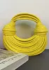 Dina Spaghetti Vegan Leather Knot Shoulder Bag Yellow