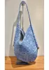 Mia Woven Denim Slim Small Shoulder Bag Blue