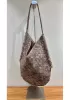 Mia Woven Denim Slim Small Shoulder Bag Brown