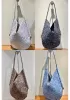 Mia Woven Denim Slim Small Shoulder Bag Grey