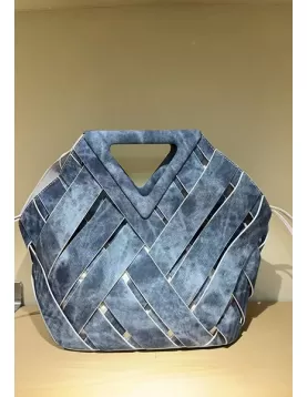 Euclid Medium Denim Woven Bag Blue