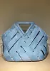 Euclid Medium Denim Woven Bag Light Blue