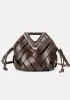 Euclid Medium Faux Woven Bag Coffee