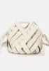 Euclid Medium Faux Woven Bag Cream