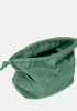 Euclid Medium Faux Woven Bag Green