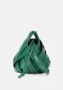 Euclid Medium Faux Woven Bag Green