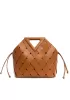 Euclid Large Leather Woven Bag Brown