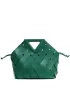 Euclid Large Leather Woven Bag Green