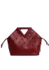 Euclid Large Leather Woven Bag Wine