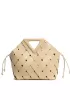 Euclid Medium Leather Woven Bag Beige