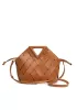 Euclid Medium Leather Woven Bag Brown