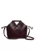 Euclid Medium Leather Woven Bag Choco