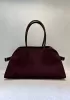 Ashley Suede Leather Bag Burgundy