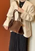 Ashley Suede Leather Bag Cocoa