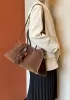 Ashley Suede Leather Bag Cocoa