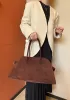 Ashley Suede Leather Bag D Choco