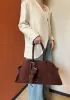 Ashley Suede Leather Bag D Choco