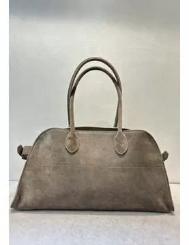 Ashley Suede Leather Bag Grey