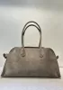 Ashley Suede Leather Bag Grey