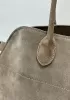 Ashley Suede Leather Bag Grey