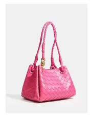 Mia Chute Synthetic Leather Small Shoulder Bag Hot Pink