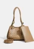 Mia Chute Synthetic Leather Small Shoulder Bag Khaki