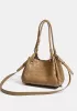 Mia Chute Synthetic Leather Small Shoulder Bag Khaki