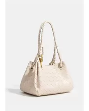 Mia Chute Synthetic Leather Small Shoulder Bag White