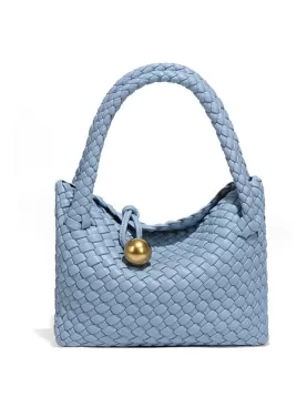 Mia Ball Synthetic Leather Shoulder Small Bag Ice Blue