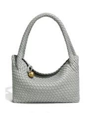 Mia Ball Synthetic Leather Shoulder Bag Agate Grey