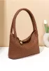 Mia Ball Synthetic Leather Shoulder Bag Brown