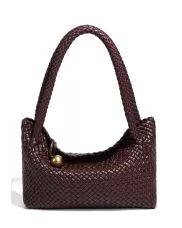 Mia Ball Synthetic Leather Shoulder Bag Coffee