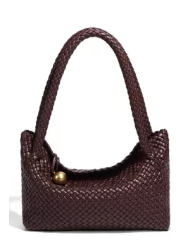 Mia Ball Synthetic Leather Shoulder Bag Coffee