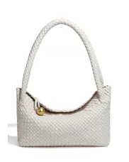 Mia Ball Synthetic Leather Shoulder Bag Cream